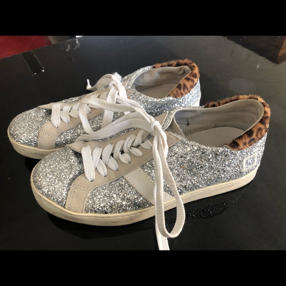 D.A.T.E premium glitter/fur sneakers
